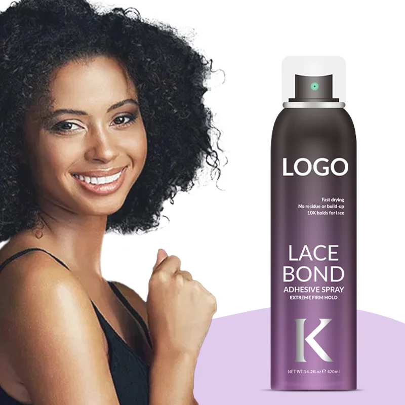 OEM Quick Dry Lace Aerosol Spray Hair Bond Glue Lace Wig Adhesive Lace Glue Waterproof Strong Hold Spray