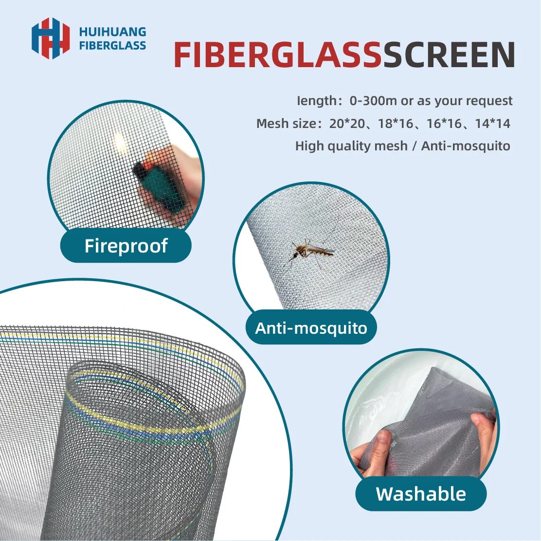 Anti Mosquito Fly Bug Door Screen Window Black Net Mesh Insect Proof Sliding Door Screen Window