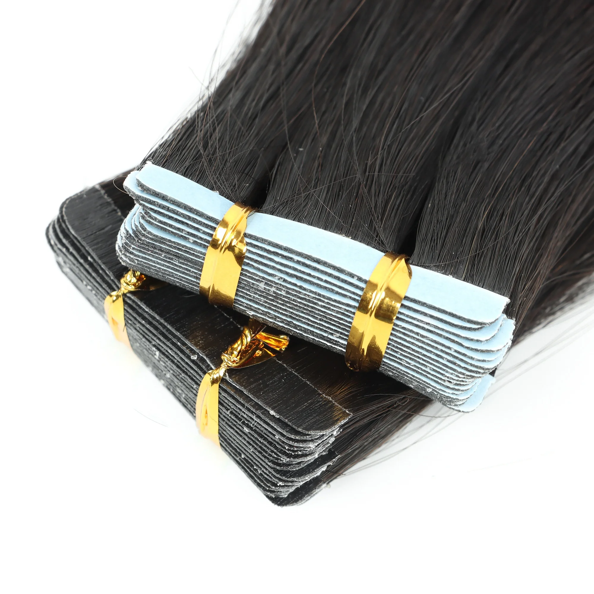 12A Grade European Tape Ins Raw Unprocessed Super Double Drawn Virgin Remy 100Human Hair Tape In Hair Extension