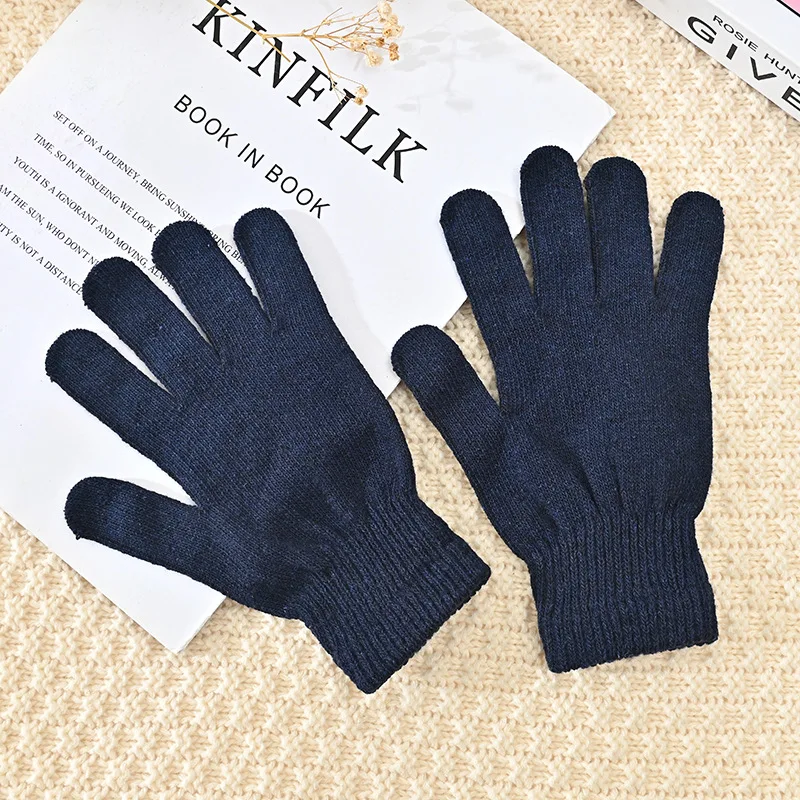 Cheap Women And Man Plain Acrylic Gloves Winter Keep Warm Knitted Gloves Winter Warm Gloves