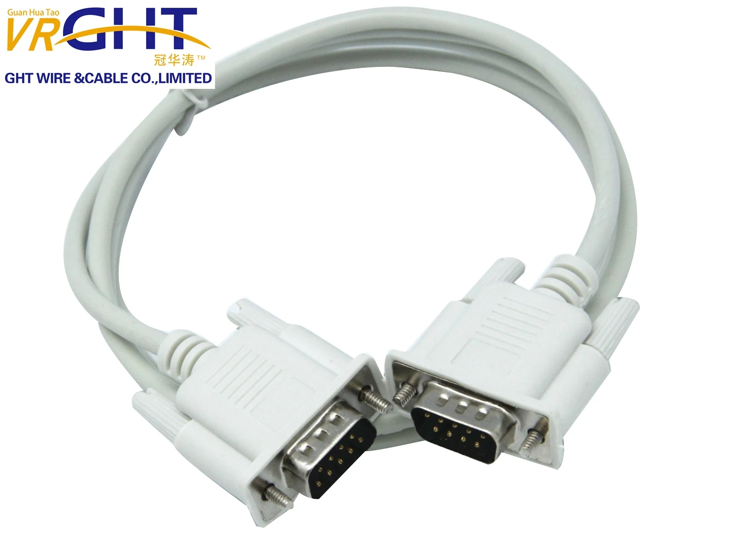 Wholesale 9 pin female to 15 pin male vga D004 DB9 cable for TV projector to computer monitor 10 meter VGA Cable