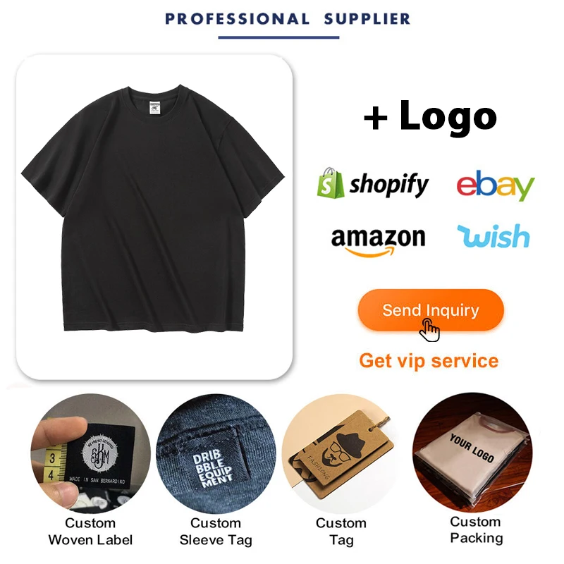 Custom T-Shirt Screen Printing Drop Shoulder T-Shirt 280 Gsm Heavy Cotton T Shirt For Men High Quality