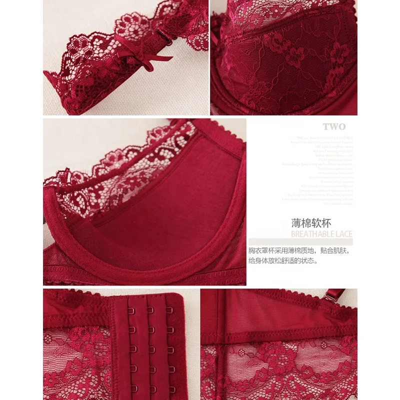Кружевной сетчатый бюстгальтер, женское нижнее белье, сексуальный женский бюстгальтер с вышивкой, Комплект трусиков