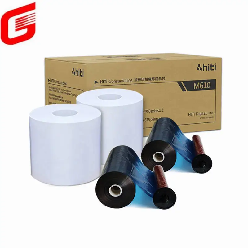 High quality  Photo paper and ribbon print kit and consumables for Hiti M610 photo printer