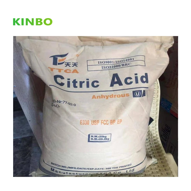 kinbo Wholesale Citric Acid Anhydrous Food Grade And Citric Acid Monohydrate 25kg Bag