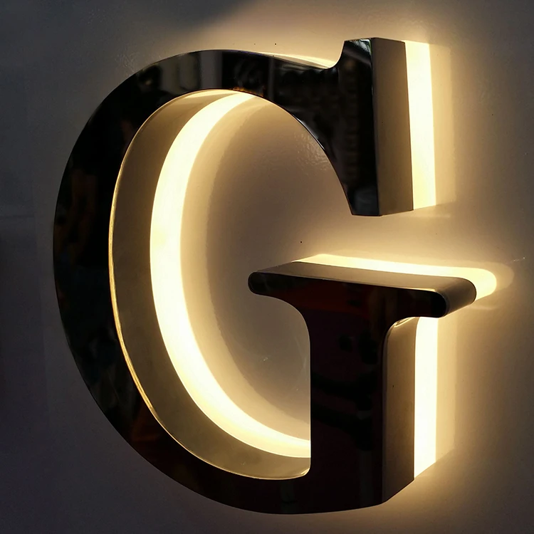 
Custom made advertising decoration enseigne lumineuse/Wholesale acrylic 3d channel letter/Backlit luminous sign letter 