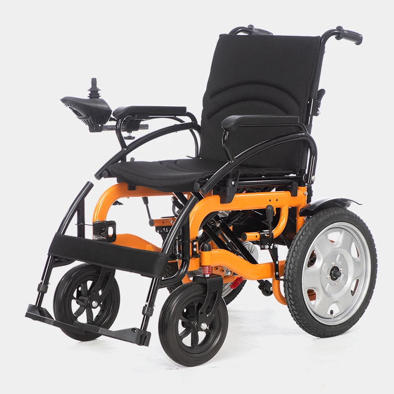 Hot Sale Comfortable Cheap Steel  Electric Wheel chair Portable Folding Power Electric Wheelchair