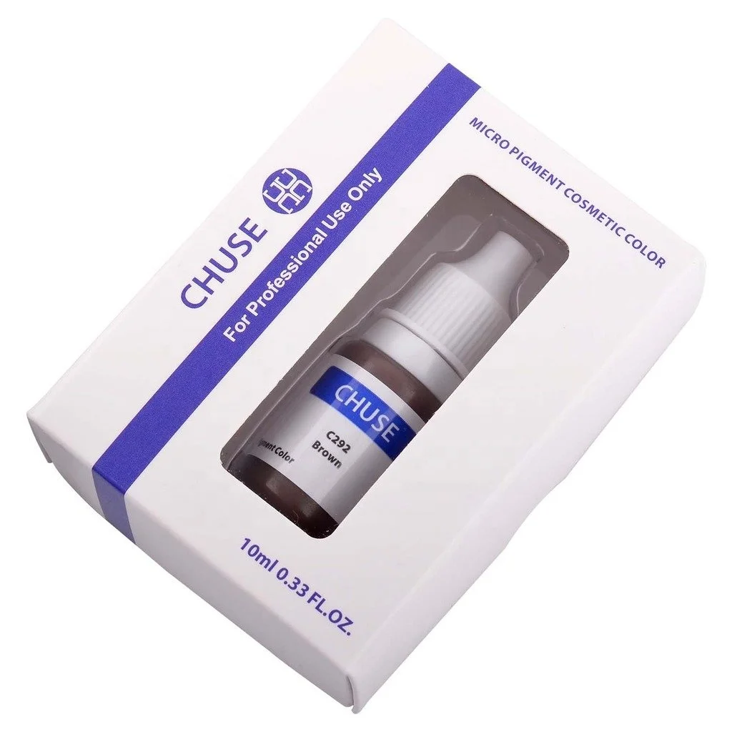 Private Label Hot Selling Chuse C292 Brown Colour Eyebrow Organic Permanent Makeup Tattoo Pigments 10ml