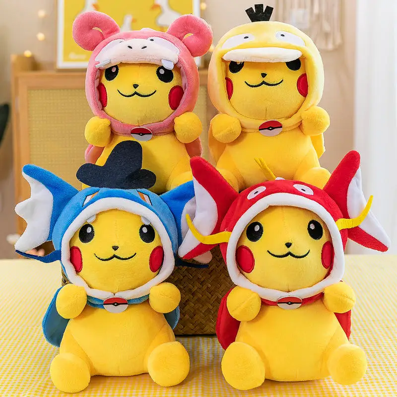 Allogogo 8 Inches Poke Mon Toy Wholesale Kawaii Soft Poke Mon Cartoon Lovely Elf Pika-chu Peluche Poke Plush Kids Gift