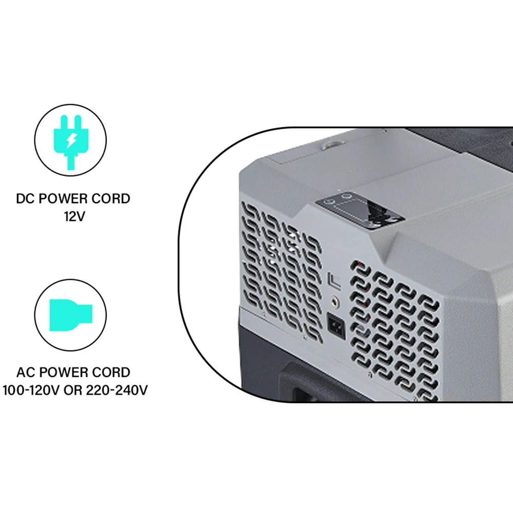 Battery Powered Wheels Car Fridge Freezer Electric Cooler Box Portable Refrigerator For Camping