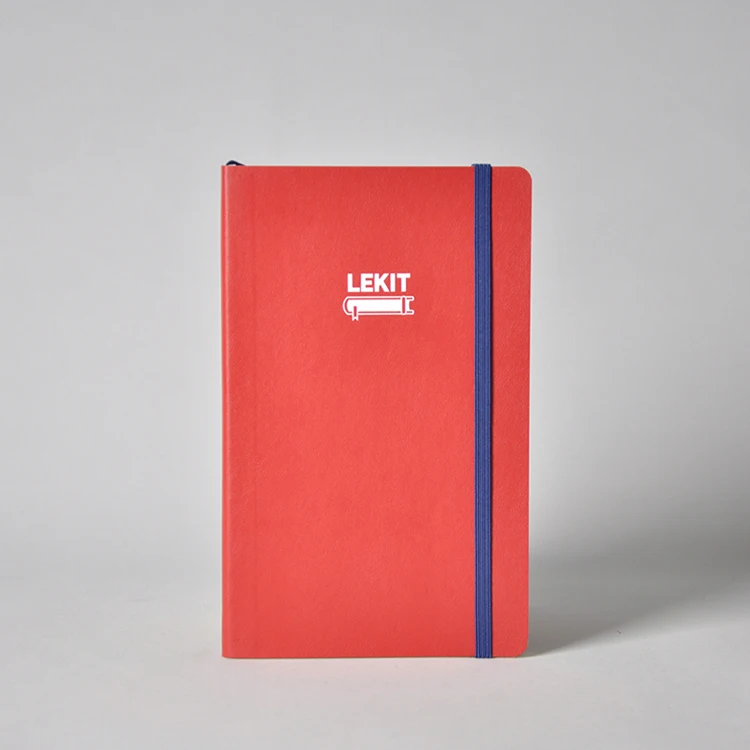 2024 Hot Sale Navy Soft Cover High Quality Lined NoteBooks A5 Custom Logo Business Pu Leather Note Book for Gift