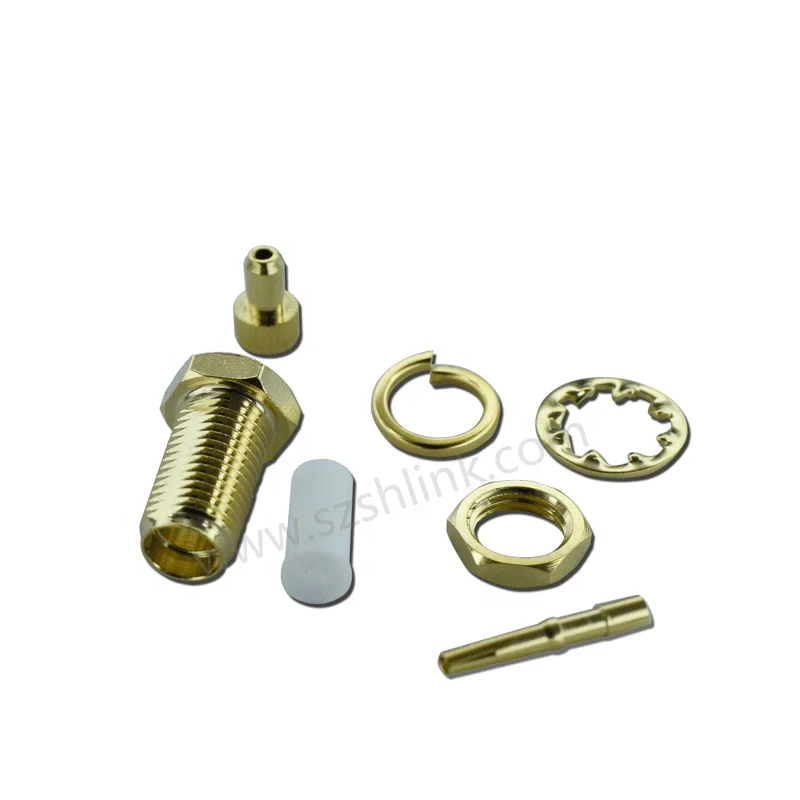 RF coaxial SMA Bulkhead mount  female connector for pigtal cable RG174