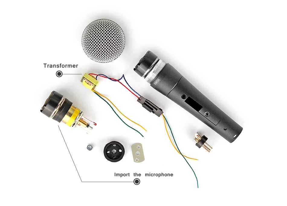 Metal Noise Cancelling Gua Wired Handheld Microphone Dynamic Microphone Sm58s