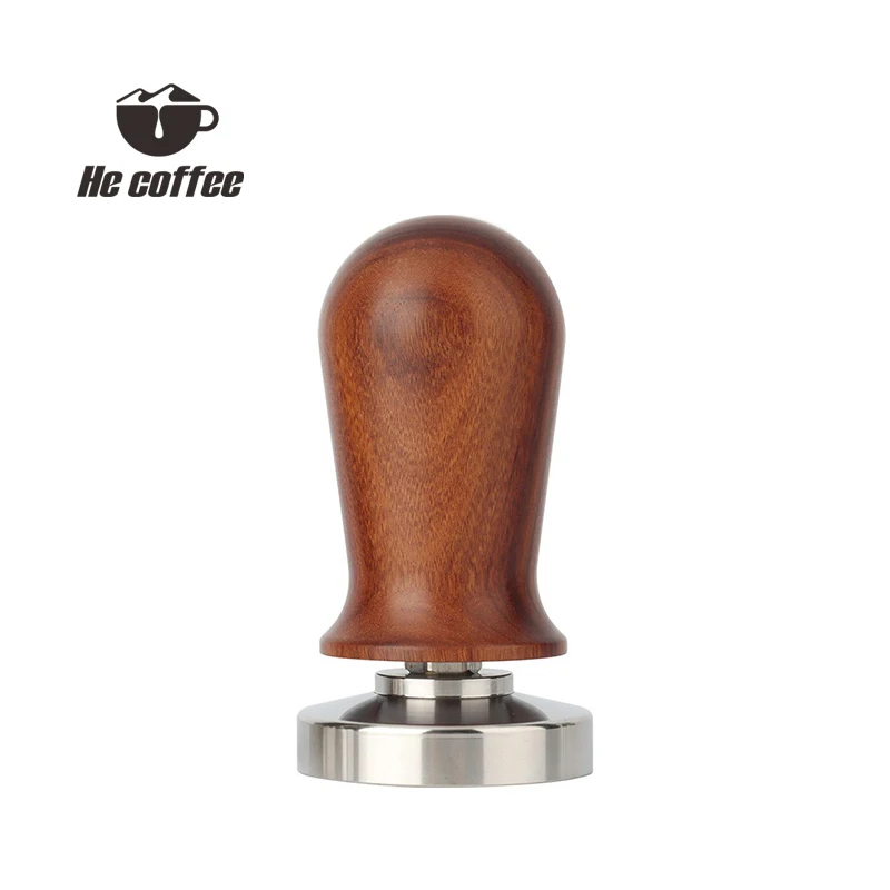 58mm Calibrated Espresso Coffee  Tamper Coffee Maker For Barista Wooden Handle Tamper