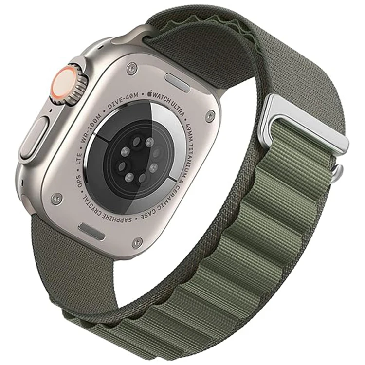 Elastic Fabric Alpine Loop Nylon Watch Band Strap for Apple Watch Band iWatch Strap for Apple Watch Ultra Series 9 8 7 6 5 Bands