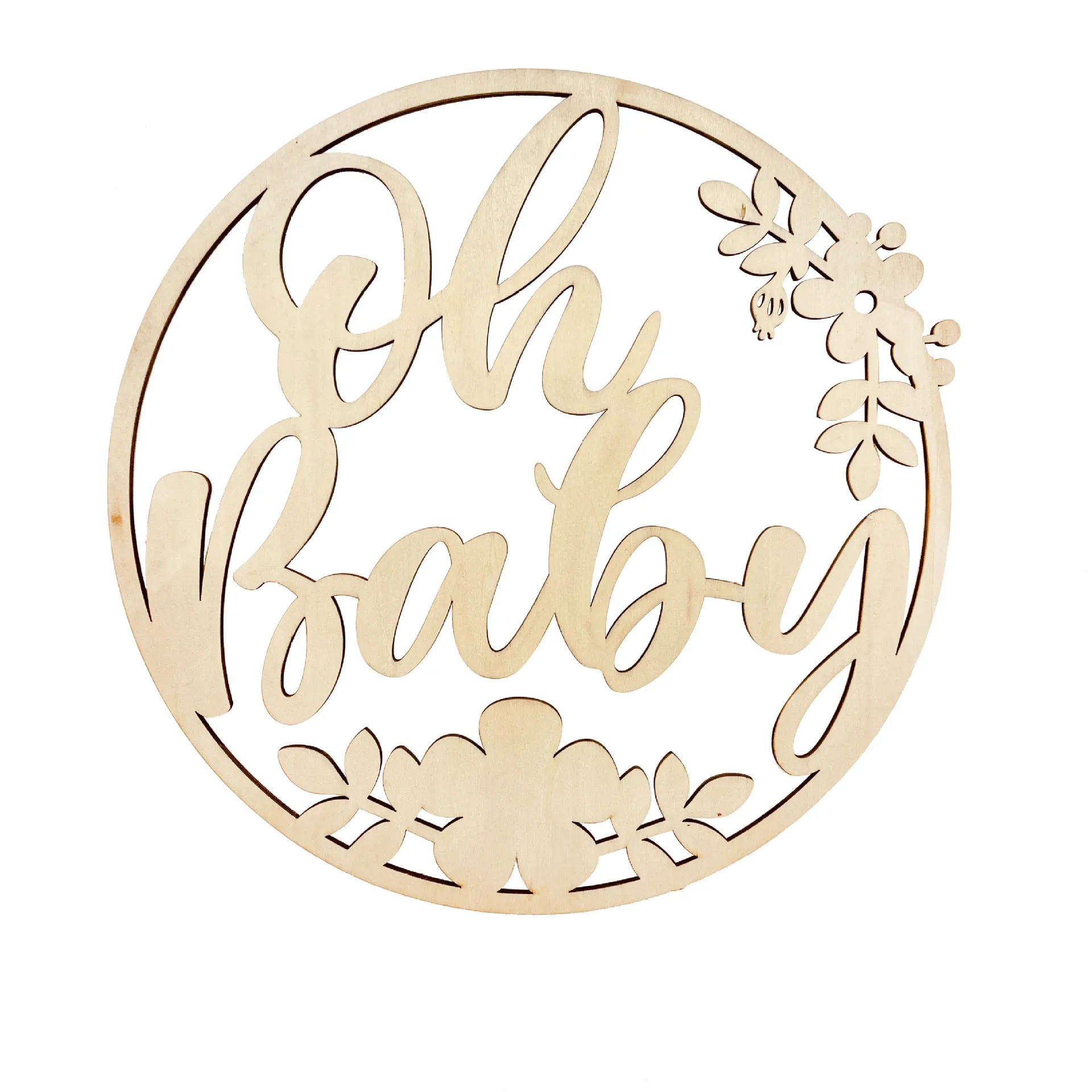 Partycool Baby Girl Letters For Girl Oh Baby Shower Photo Booth Props Laser Cutout Wooden Door Decorations Wedding Party Favors