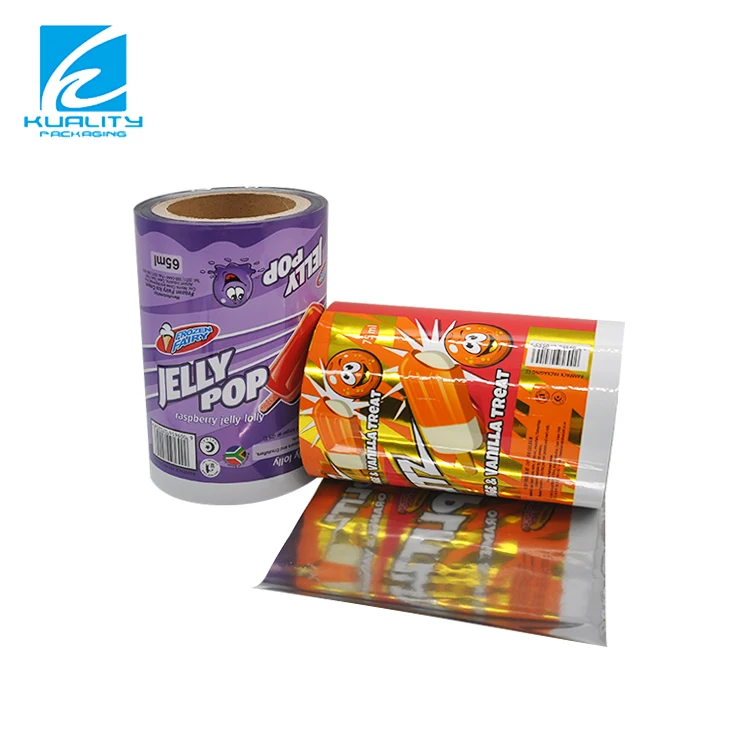 Food Grade Cold Sealing Biodegradable Packaging Aluminum Laminating Film Roll  Ice Lolly Packing Films