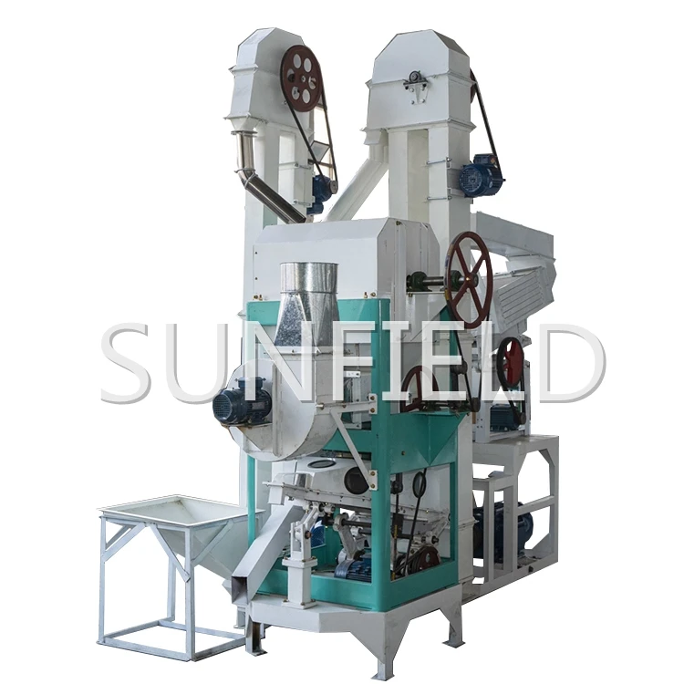 Sunfield  800-1000kg/h Food Processing Rice Mill Machine Mini Modern Machine Popular Low Price for Grain Milling