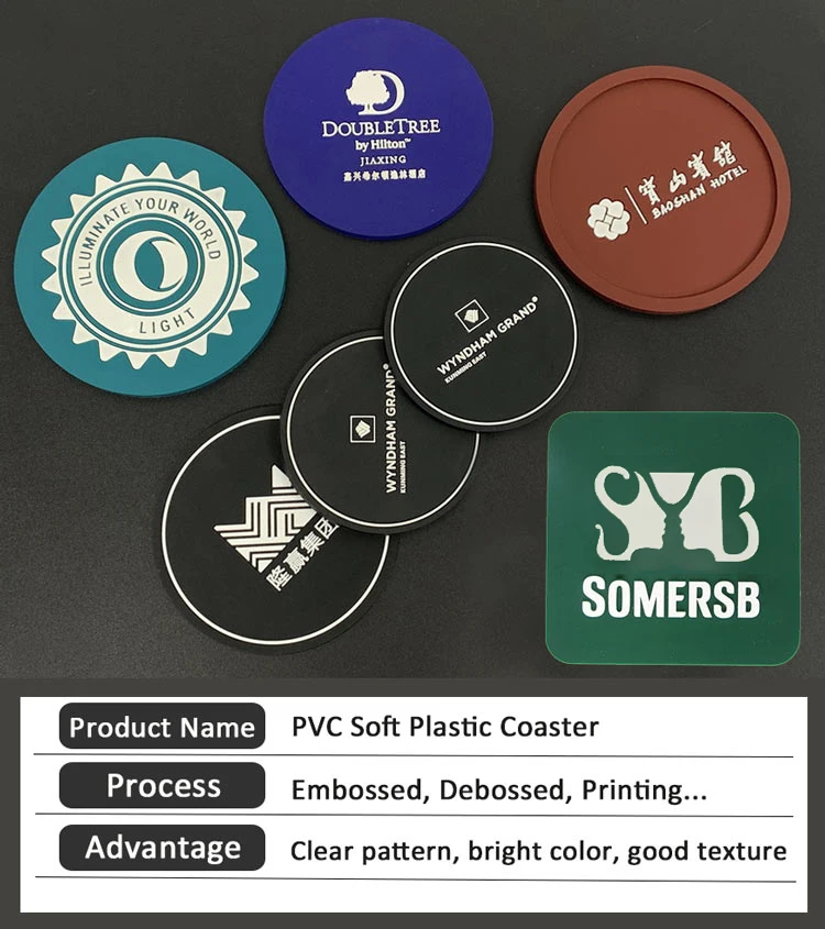 Custom Custom Pvc Silicone Cup Coaster Cup Pad (8)