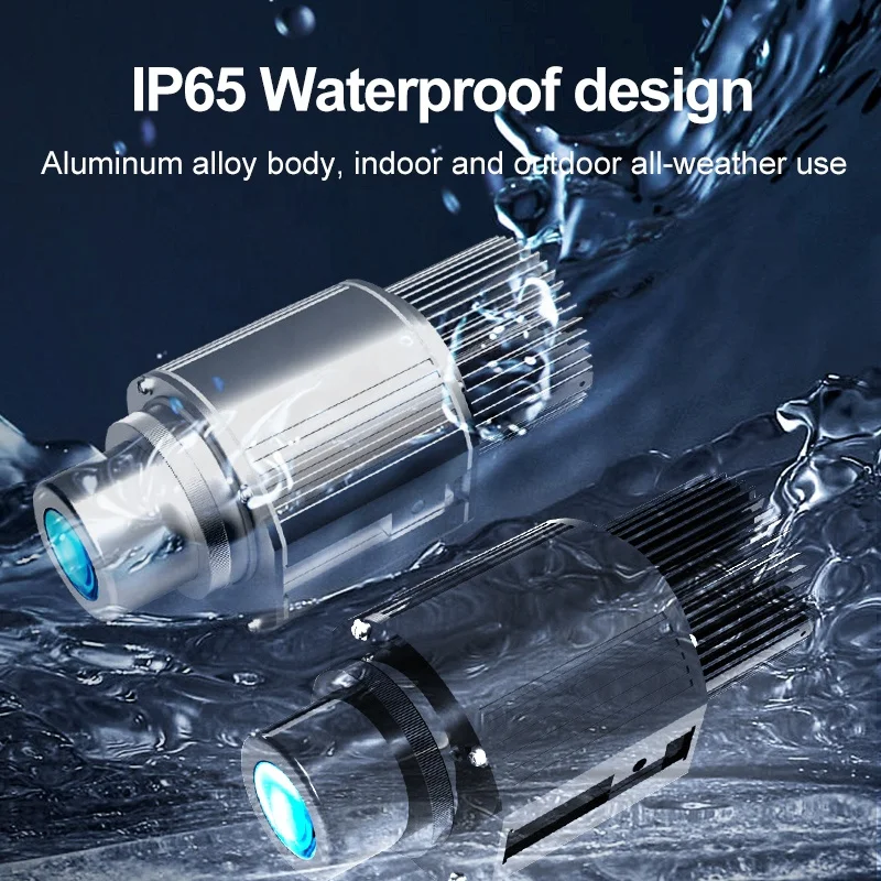 50W Customized Logo Projector Advertising Lights Rotating Waterproof Outdoor Gobo Projector With Remoter Led IP65 For Shop Store