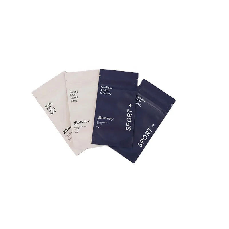 Custom Matte Finish Aluminum Foil Compostable Recyclable Doypack Stand Up Zipper Pouch Mylar Ziplock Bags