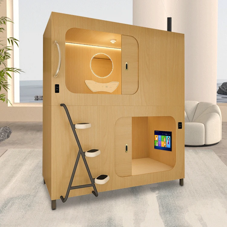 Factory direct hotel capsule bed modern design wooden capsule bunk bed