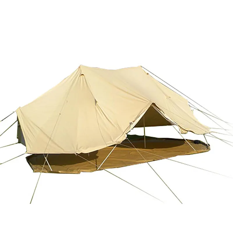 6x4m double poles cotton canvas camping emperor bell tent