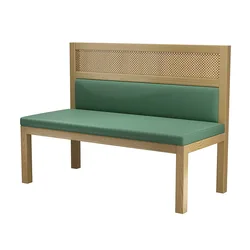 Luxury sushi shop furniture supplier green color booth seating fast food restaurant