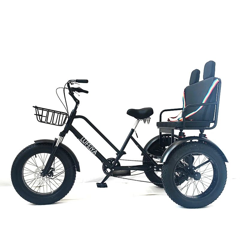 Wholesale Adult Pedal Tricycle Aluminum 3 Wheels Bicycles 20 inch Cheap Adult Cargo Tricycle