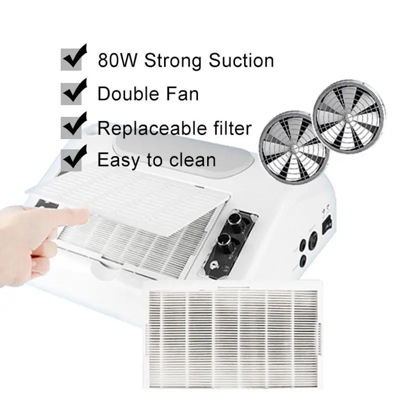 5 In 1 Newest Nail Art Salon Equipment With Nail Lamp Vacuum Cleaner Dust Collector Nail Drill For Manicure Machine