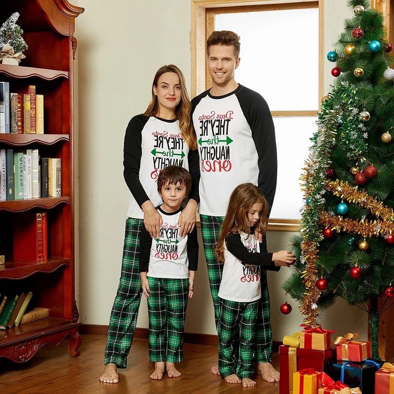 Drop Shipping Family Matching Christmas Pajamas Set Men Women Baby Kids Reindeer Sleepwear Household Parent-Child Nightwear