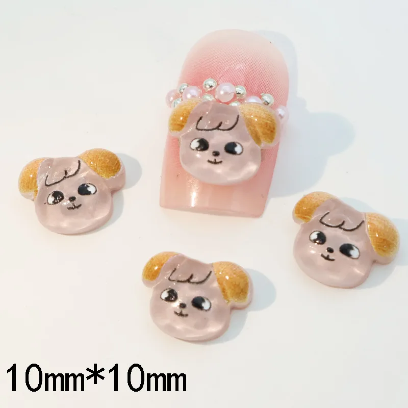 50pcs Resin Mini Cartoon Rabbit Bear Nail Art Charms Decorations Flatback Rhinestones For Nails DIY Manicure Jewelry Accessories