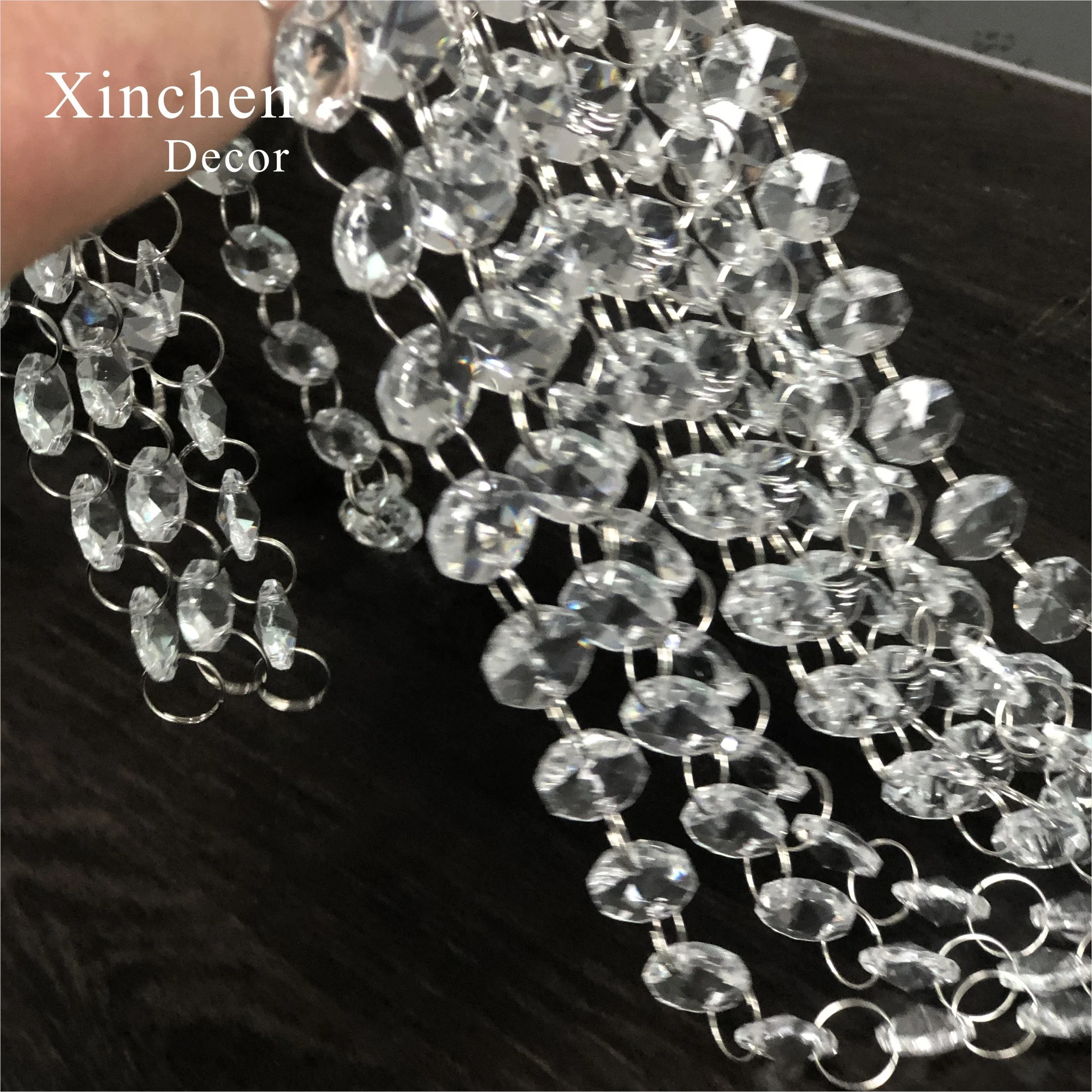 
Wholesale Colorful K9 Crystal Octagon Beads String For Wedding Hotel Gorgeous Decoration 