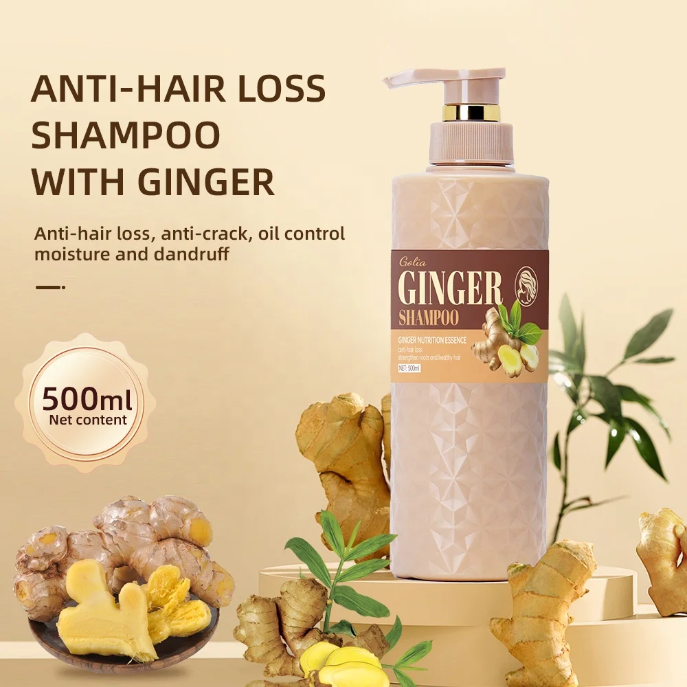 Factory Wholesale Healthy Natural Organic Hair Care Oil Control Anti Loss Regrowth Tea Tree Ginger Hair Growth Shampoo