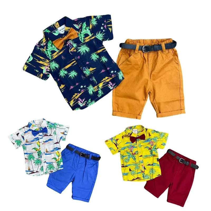 New Trending Children Clothes New Design kids Clothing set Cotton 100% Summer boys 2pcs Clothing set