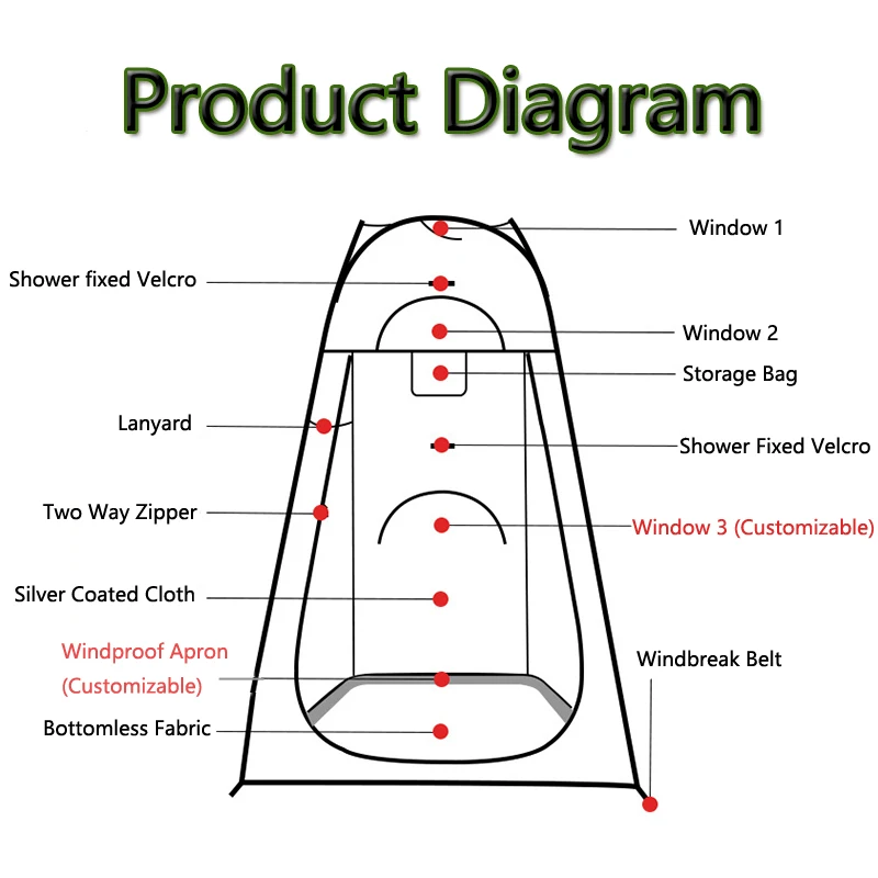 high quality tent camping toilet shower camping pop up tent Outdoor portable shower tent