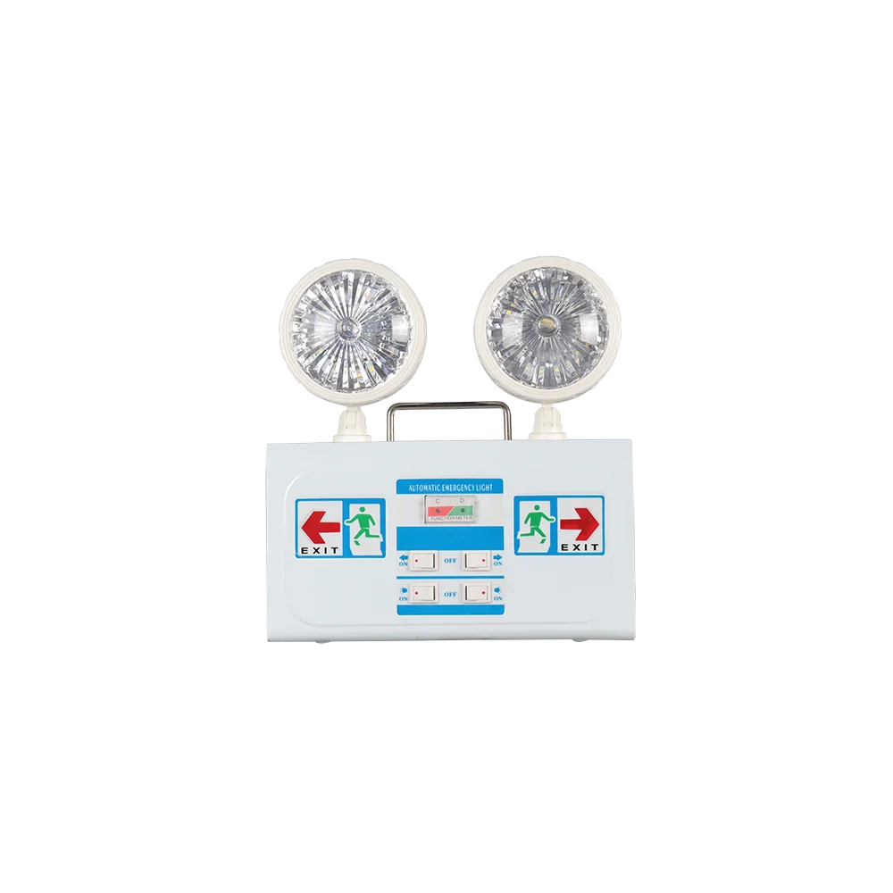 Rechargeable Fire Emergency Light  Portable Plastic White Lithium Battery  6V 3 Years 2*3W