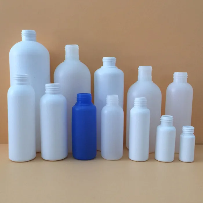 Customized label 30ml, 60ml, 100ml, 120ml, 180ml, 200ml, 250ml, 300ml, 500ml,1000ml Round shoulder HDPE bottles for chemicals