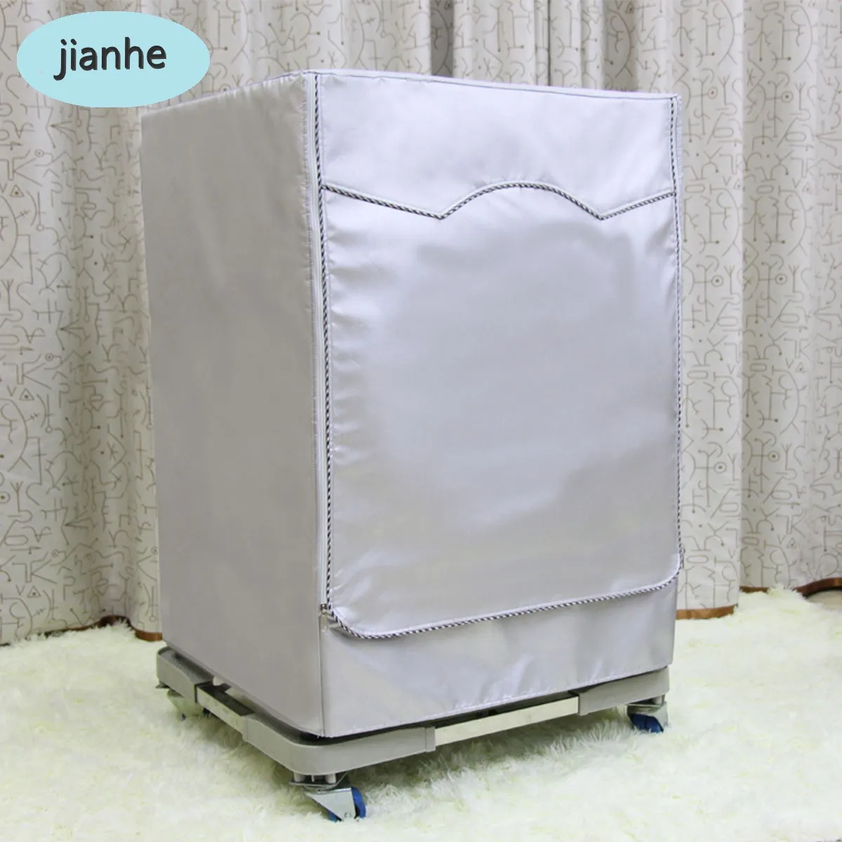 Popular Amazon Silver Coated Oxford Waterproof Dryer Cover Washing Machine Washer Dryer Cover