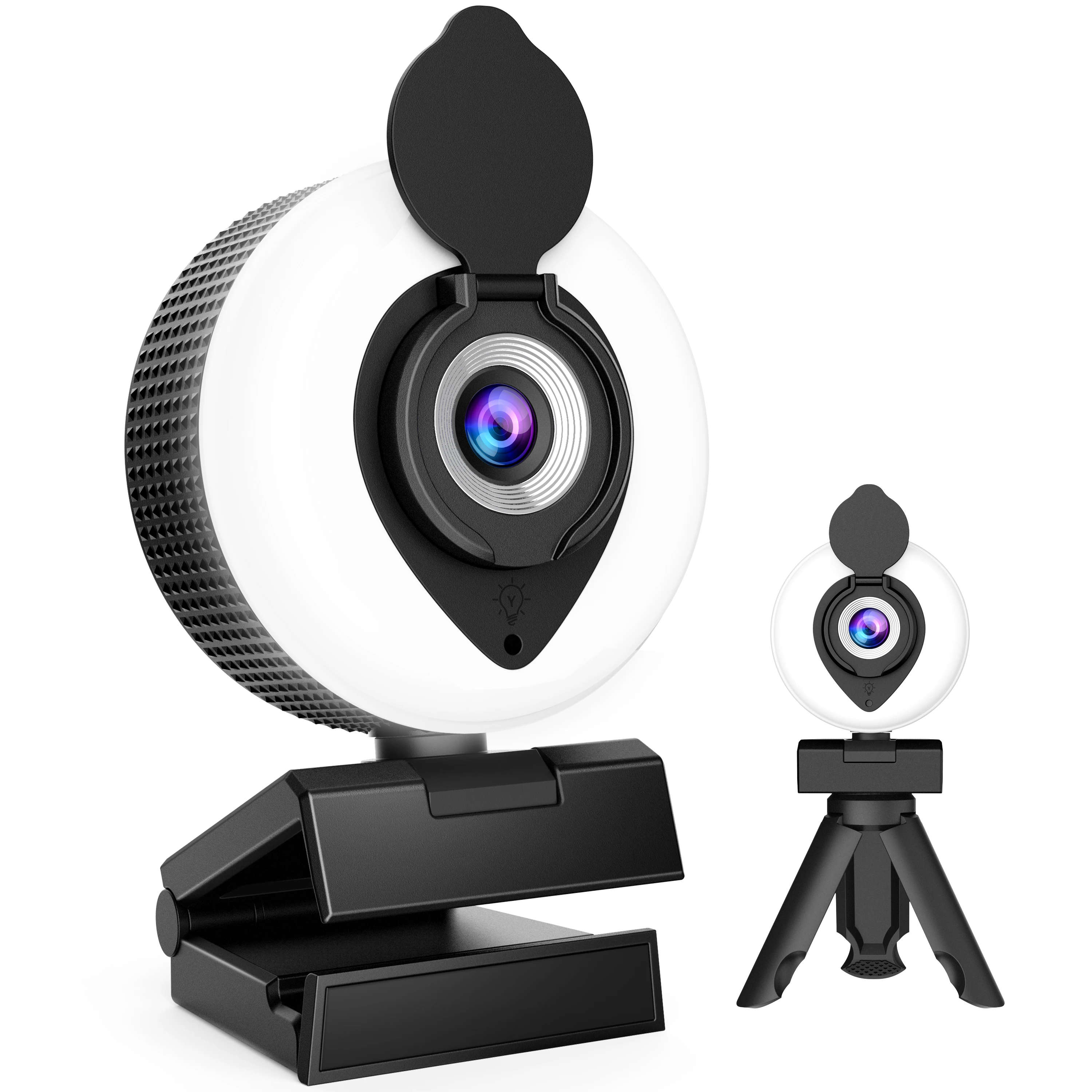 Новое поступление, конференц-камера для ПК, 1080p, 30 кадров в секунду, Full HD usb веб-камера с микрофоном, светодиодная кольцевая подсветка, камера для видеозвонков, веб-камера