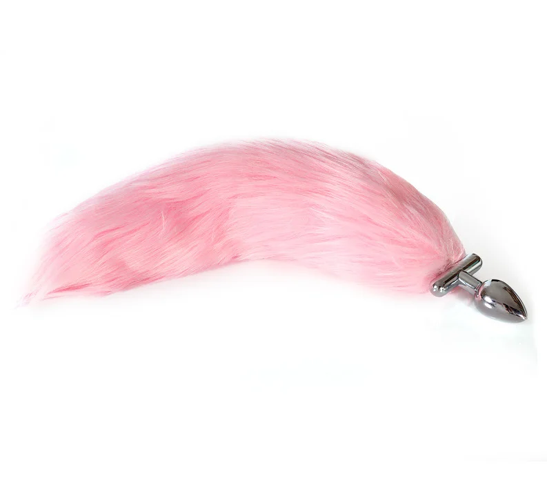 Электрическая светящаяся в темноте игрушка NEZEND для мужчин и женщин, анальная пробка из нержавеющей стали с медным и розовым аккумулятором, для собак, кроликов, лисий хвост