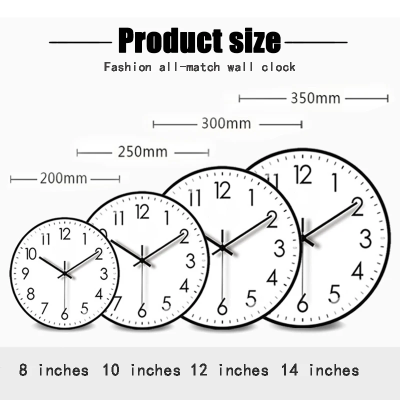 12inch Wall Clock With Digital Readout for Month, Date, Day and Room Temperature 12-Inch Analog Custom Clock Modern Decor Hotel