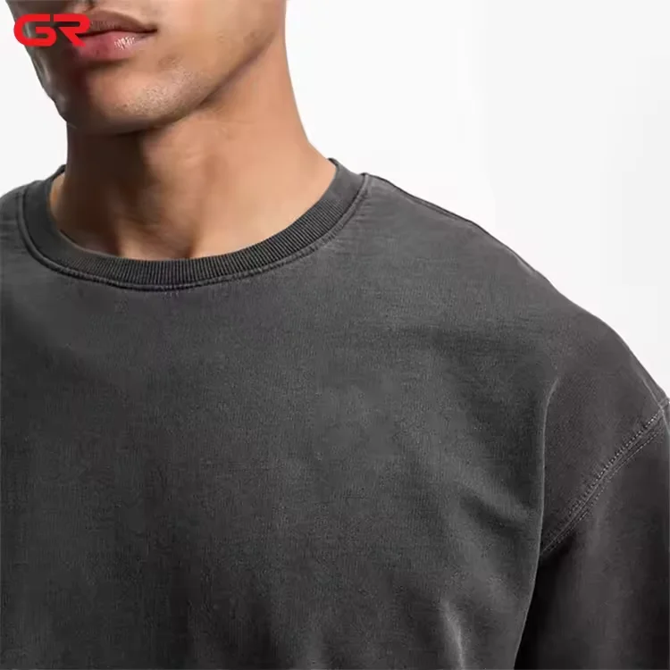 High Quality Custom Jogging Gym Oversized 100% Cotton Tee Shirt Short Sleeves Acid Wash Men Sports T Shirts