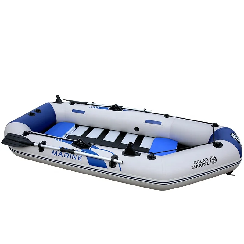 Hard bottom Inflatable Boat for Adult 9Ft Raft Inflatable 4 Person Boat for Adults Fishing Boat