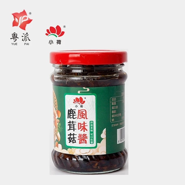 Factory price snack for meal convenient sauce delicious 210g high quality certificated HACCP ISO 22000 Antler Mushroom sauce