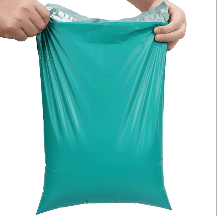Wholesale custom printed express courier teal green bags shipping package envelope poly mailer