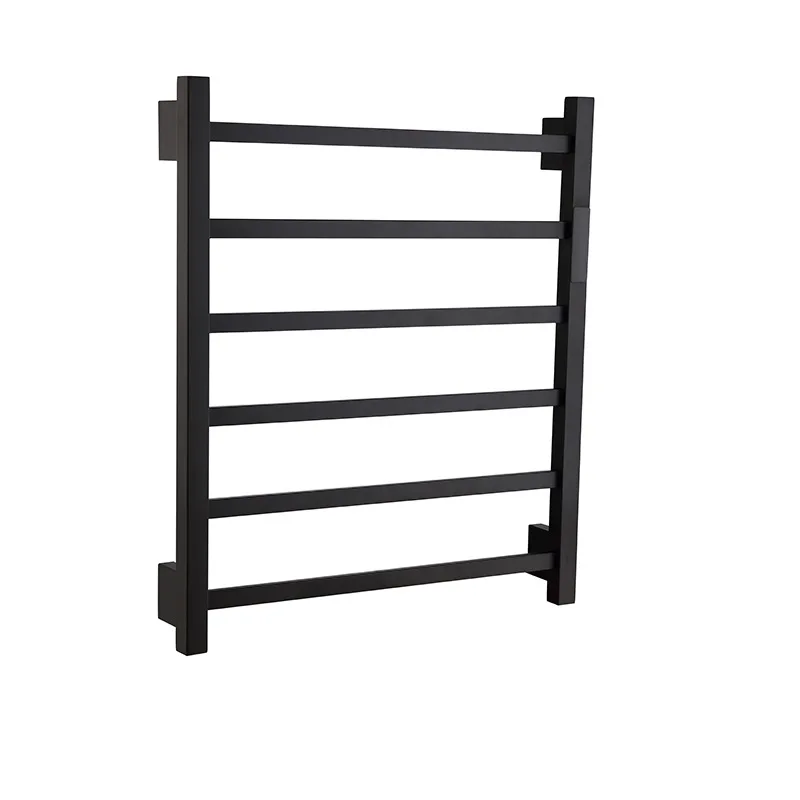Electric Hot Towel Rack for Bathroom Wall-Mounted 6-Bar Heated Towel Rack with Built-in Timer Waterproof Electric Towel Heater