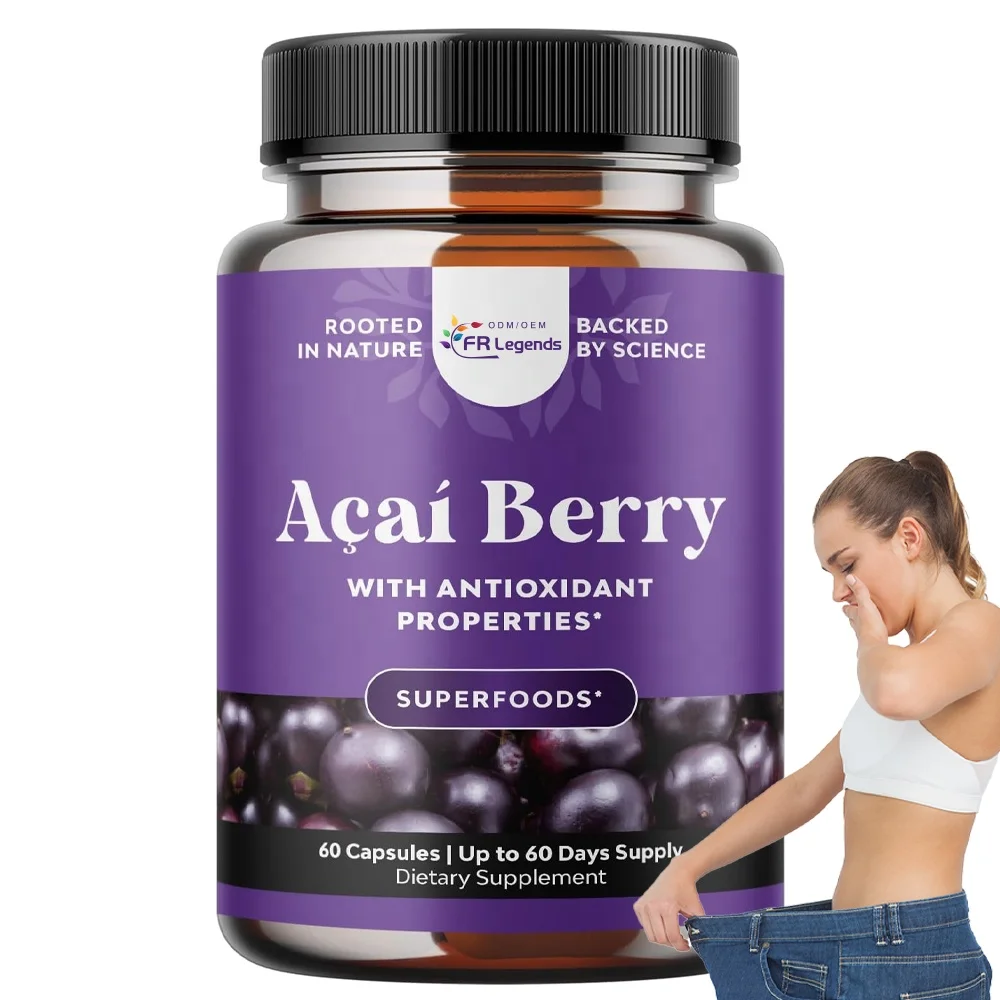 OEM увеличивает энергию Acai Ягодные добавки поддерживают пищеварительные капсулы для похудения