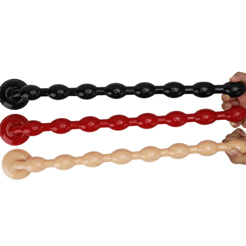 Extra long anal beads plug Top Seller Rubber butt plug colorful Soft Pearl Long Anus Beads For Male Female sex toys