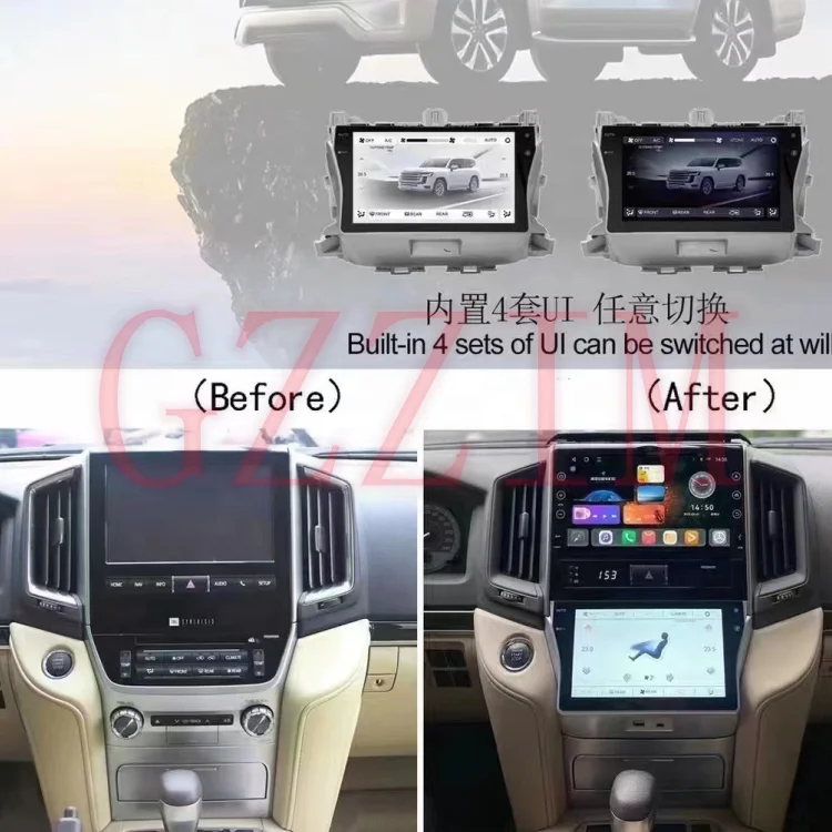 LCD Display Touch Screen AC Control Panel Car LCD Air Conditioner Control Panel  For Land Cruiser 2016-2020